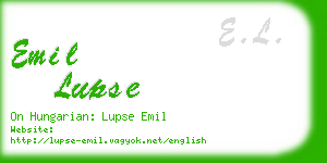 emil lupse business card